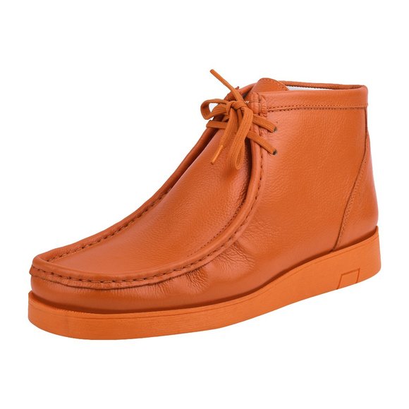 LIBERTYZENO Other - Hamara Joe Orange LEATHER DESERT CHUKKA CASUAL BOOTS HJ101-Orange